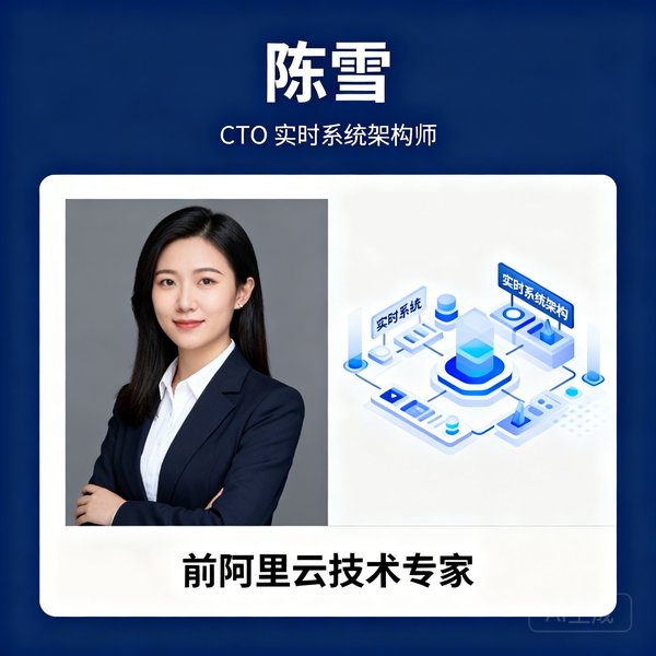 陈雪 CTO 实时系统架构师，前阿里云技术专家